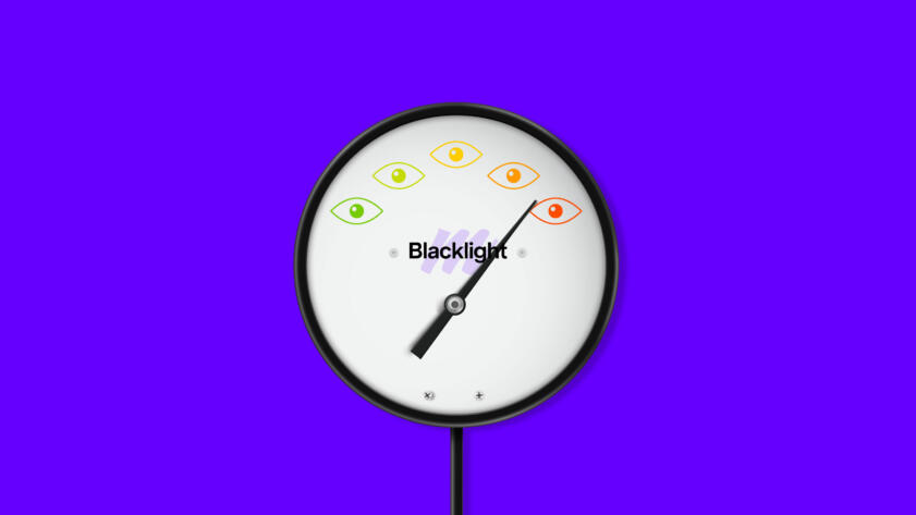 Illustration of Blacklight styled as a meat thermometer