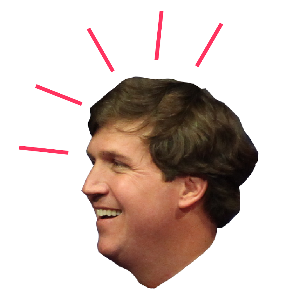 Tucker Carlson's floating head